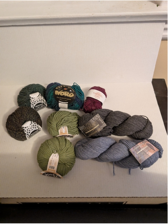 Noro Other - Around The World Assorted Wool Yarn Bundle - Greens, Gray, Plum, Variegated